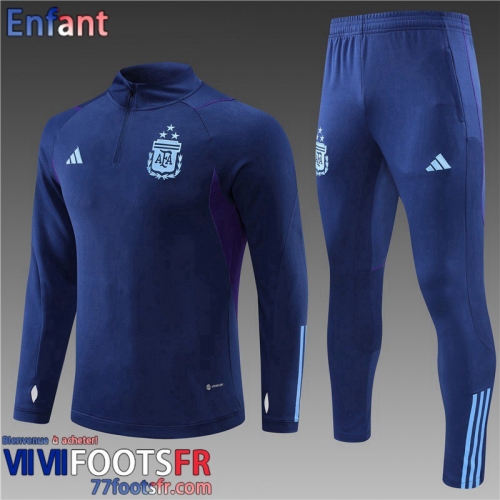 KIT: Survetement de Foot Argentine bleu marine Enfant 2022 2023 TK534