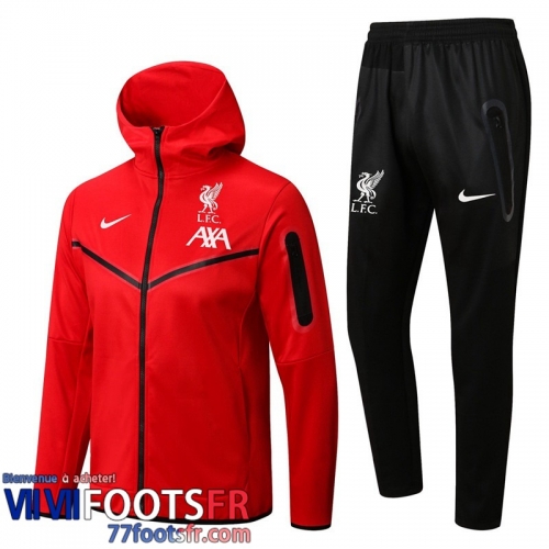 Veste Foot - Sweat A Capuche Liverpool rouge Homme 2022 2023 JK332