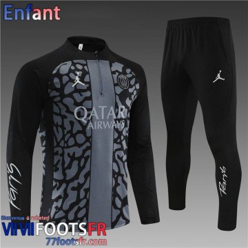 Survetement de Foot PSG noir Enfant 2023 2024 C48