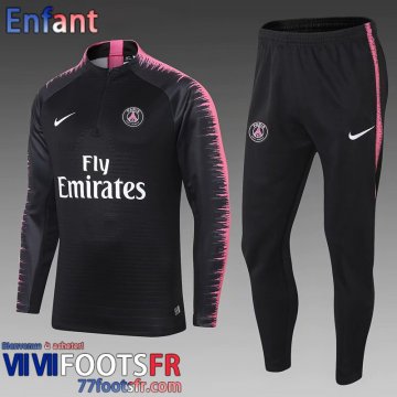 Survetement de Foot PSG noir Enfant 2018 2019 TK286