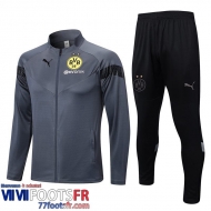 Veste Foot Dortmund gris Homme 2022 2023 JK662