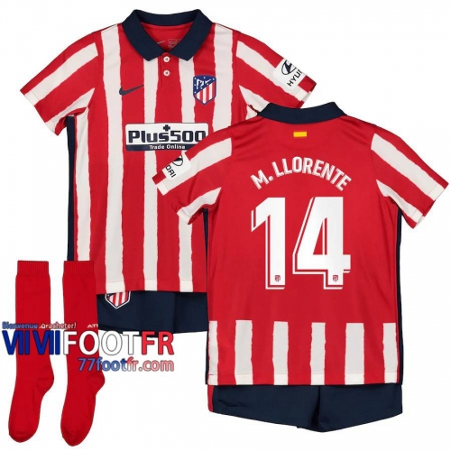 Maillot de foot Atletico Madrid M. Llorente #14 Domicile Enfant 2020 2021