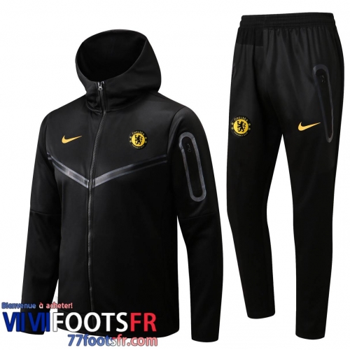 Veste Foot - Sweat A Capuche Chelsea noir Homme 2022 2023 JK433