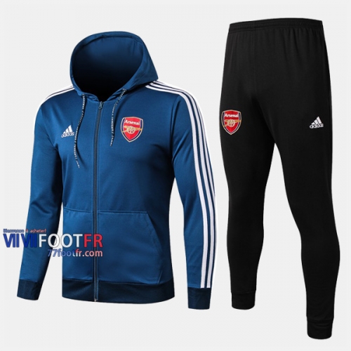 Aaa Qualité: Ensemble Veste A Capuche Survetement Foot Arsenal FC Bleu 2019/2020 Nouveau