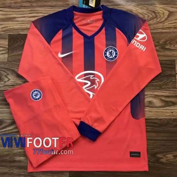 77footfr Maillots foot Chelsea Third Manche Longue 2020 2021