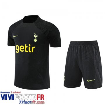 Survetement T Shirt Tottenham Hotspur noir Homme 2022 2023 TG683