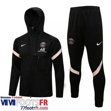 Veste Foot - Sweat A Capuche PSG le noir Homme 2021 2022 JK188