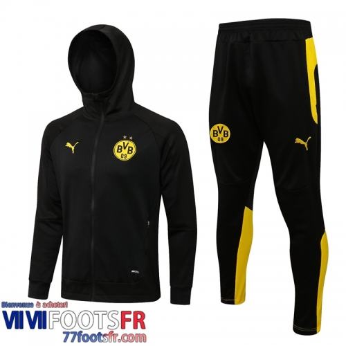 Veste Foot - Sweat A Capuche Dortmund noir Homme 21 22 JK294