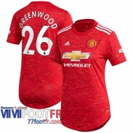 Maillot de foot Manchester United Mason Greenwood #26 Domicile Femme 2020 2021