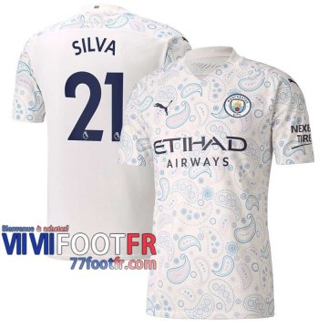 77footfr Manchester City Maillot de foot Silva #21 Third 20-21
