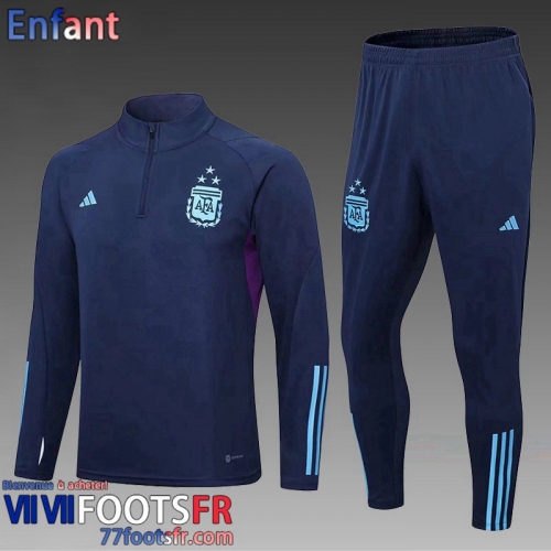 KIT: Survetement de Foot Argentine bleu marine Enfant 2022 2023 TK532