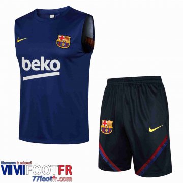 Survetement Foot Sans manches Barcelone bleu 2021 2022 PL36