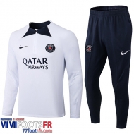 Survetement de Foot PSG Paris Blanc Homme 2022 2023 TG466