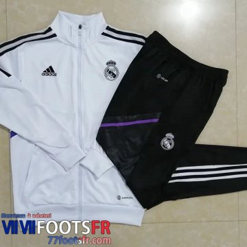 Veste Foot Real Madrid Blanc Homme 2022 2023 JK413