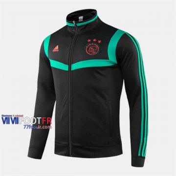 Boutique Veste Foot Afc Ajax Vert/Noir 2019/2020 Nouveau Promo
