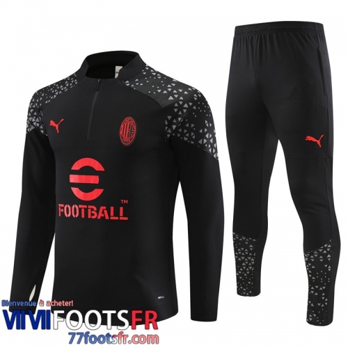 Survetement de Foot AC Milan noir Homme 2023 2024 TG912