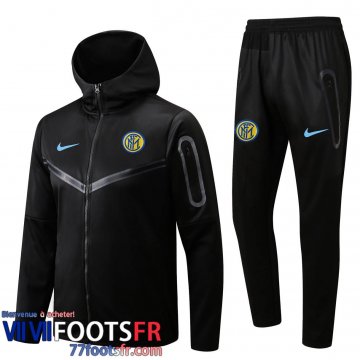 Veste Foot - Sweat A Capuche Inter Milan noir Homme 2022 2023 JK425