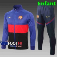 Survetement Foot Barcelone Enfant - Veste 2020 2021 bleu marin et rouge