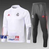 Survetement Foot Real Madrid 2020 2021 blanc Grande taille