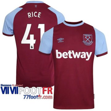 Maillot de foot West Ham United Rice #41 Domicilees 20-21