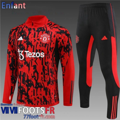 KIT: Survetement de Foot Manchester United rouge Enfant 2023 2024 TK695