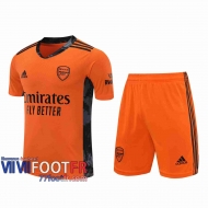 77footfr Maillots foot Arsenal Gardiens de but Orange 2020 2021