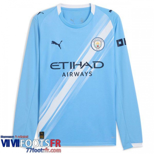 Maillot De Foot Manchester City Domicile Homme Manche Longue 25 26