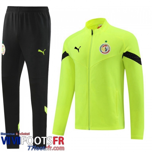 Veste Foot Senegal jaune fluo Homme 2022 2023 JK648