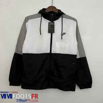 Coupe Vent - Sweat a Capuche Sport blanc noir Homme 2023 2024 WK264