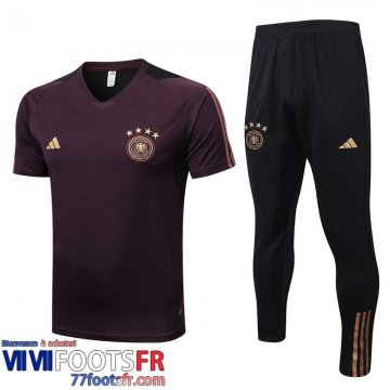 Survetement T Shirt Allemagne marron foncé Homme 2022 2023 TG640