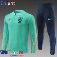 KIT: Survetement de Foot Bresil vert Enfant 2022 2023 TK400