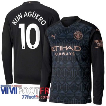 Maillot de foot Manchester City Kun Agüero #10 Exterieur Manches longues 2020 2021