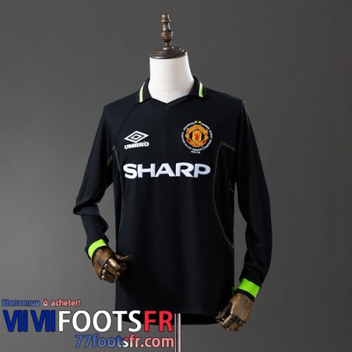 Retro Maillot De Foot Manchester United Exterieur Homme Manche Longue 98 99 FG956