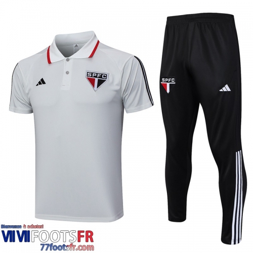 Polo foot Sao Paulo Blanc Homme 2023 2024 PL677