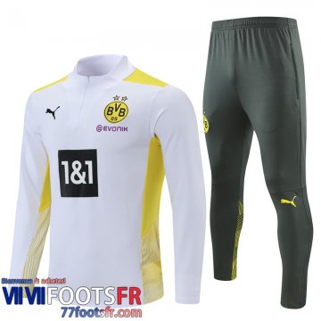 Survetement de Foot Dortmund BVB blanche Homme 21 22 TG152
