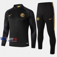 Top Qualité Ensemble Survetement Foot Inter Milan Noir Slim 2019 2020 Nouveau