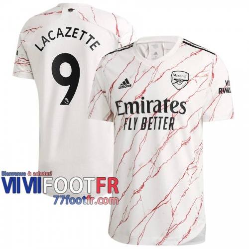 77footfr Arsenal Maillot de foot Lacazette #9 Exterieur 20-21