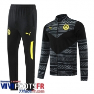 Veste Foot Dortmund BVB gris noir Homme 2022 2023 JK312