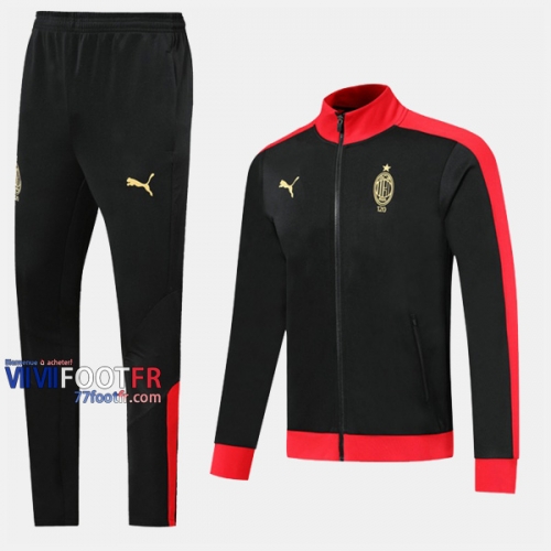 Vintage Ensemble Survetement Foot AC Milan Edition 120E Anniversaire Noir 2019/2020 Nouveau