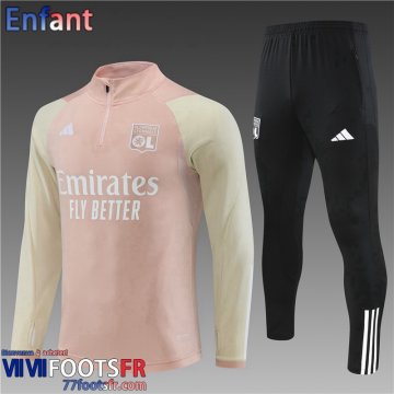 Survetement de Foot Lyon rose Enfant 2023 2024 TK585