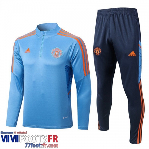 Survetement de Foot Manchester United bleu Homme 2022 2023 TG442