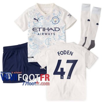 77footfr Manchester City Maillot de foot Foden #47 Third Enfant 20-21