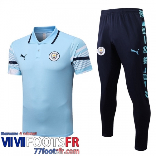 Polo foot Manchester City bleu Homme 22 23 PL607