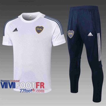 77footfr Survetement Foot T-shirt Boca blanc 2020 2021 TT71