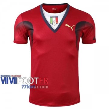 77footfr Retro Maillot de foot Italie Gardien de But Rouge Coupe du Monde 2006