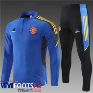 Survetement de Foot Manchester United bleu Enfant 21 22 TK142