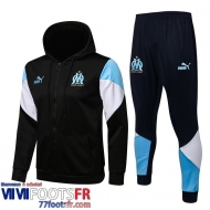 Veste Foot - Sweat A Capuche Olympique De Marseille le noir Homme 2021 2022 JK179