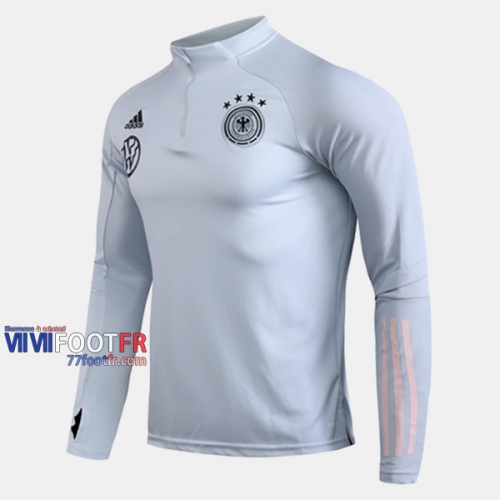 Le Nouveau Beau Sweatshirt Training Allemagne Gris Clair 2020-2021