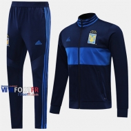 Top Qualité Ensemble Veste Survetement Foot Tigres Uanl Bleu Fonce Slim 2019/2020 Nouveau