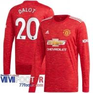 Maillot de foot Manchester United Diogo Dalot #20 Domicile Manches longues 2020 2021